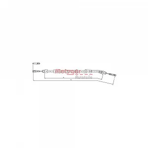 Трос стояночного гальма METZGER 10.9512 задній лівий - Фото 1