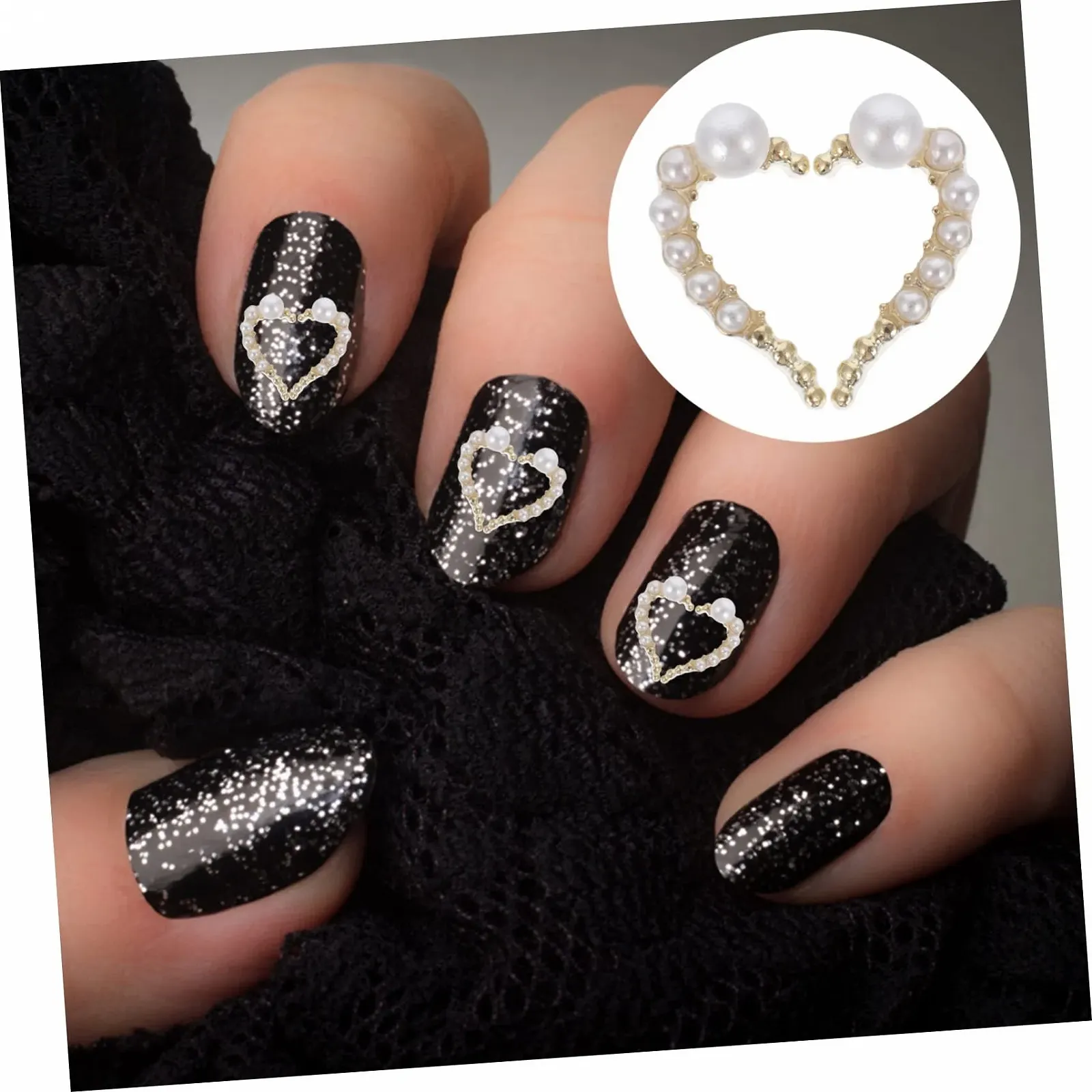 Прикраса для нігтів у формі серця WOONEKY ., фото №6