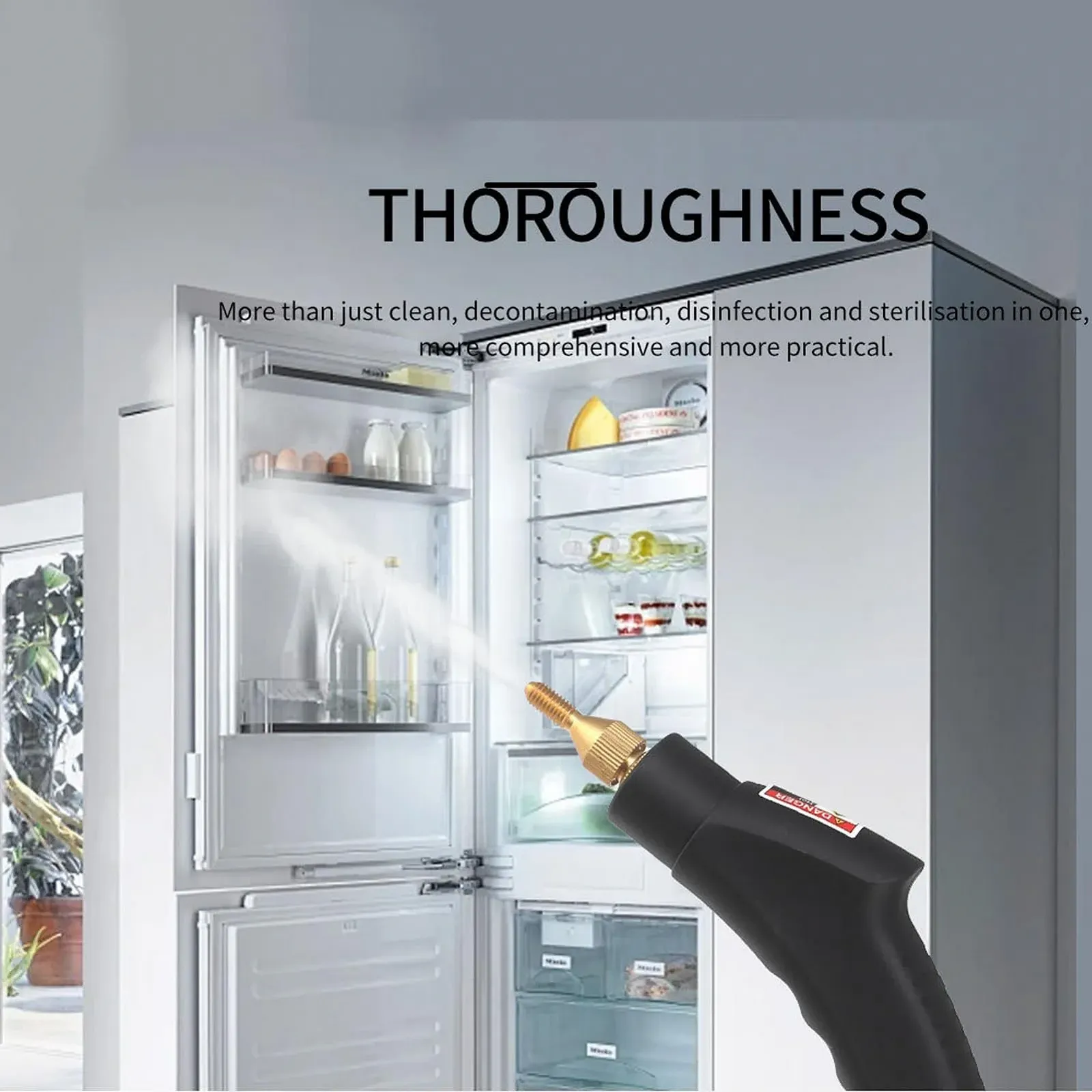 Ручний пароочисник 1500 Вт 105°C з 4 аксесуарами та 6 рівнями регулювання, фото №4