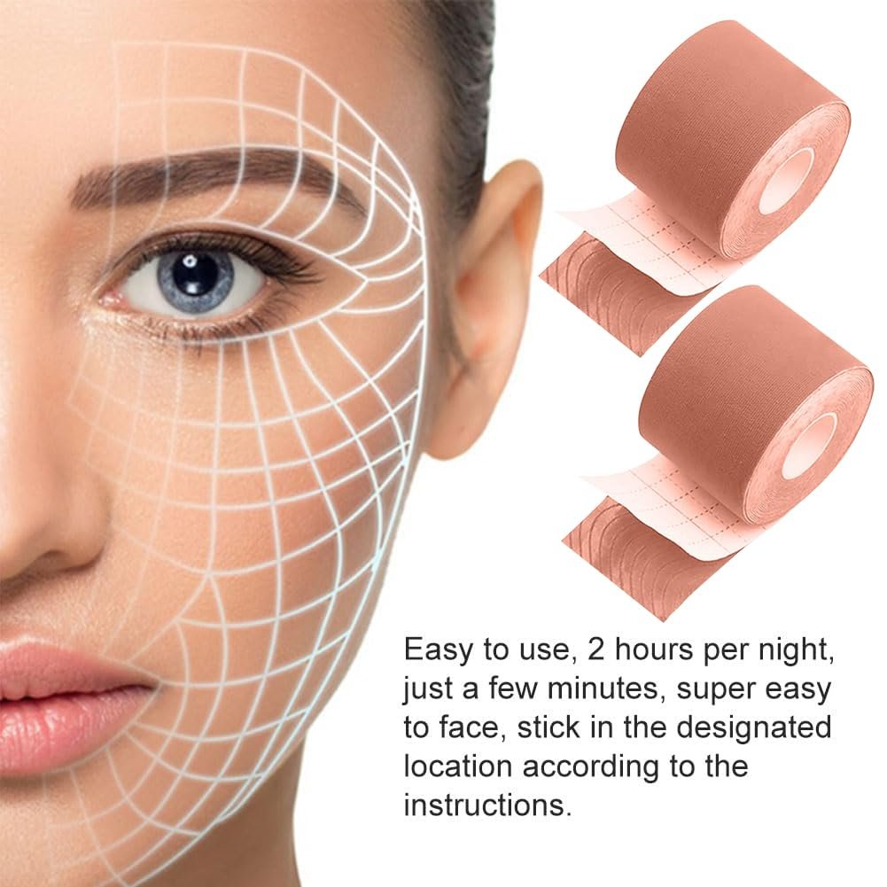 Стрічка для підтяжки обличчя 2 шт Бренд не вказано 2.5 см x 5 м Бежевий, фото №3