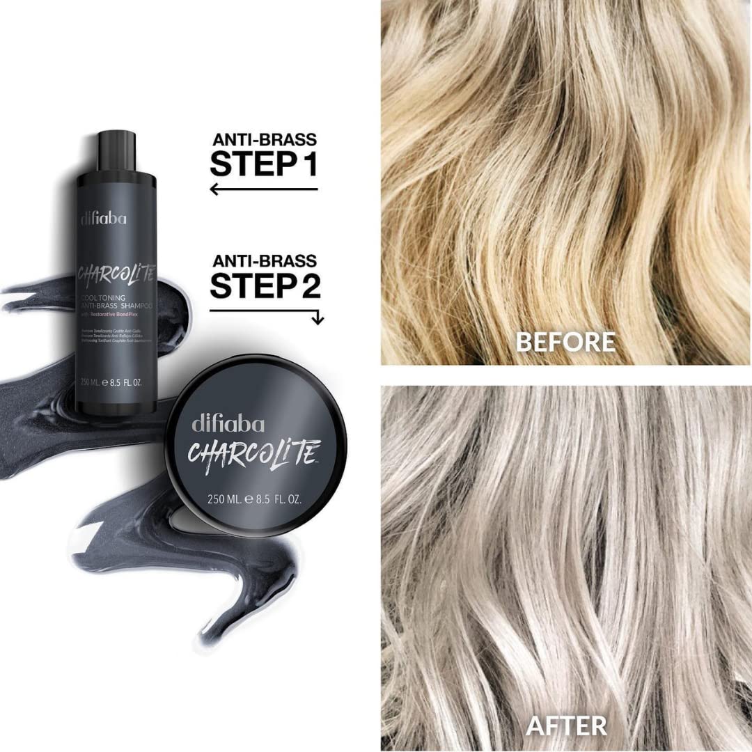 Шампунь Difiaba Charcolite Anti Brass 250 мл, фото №3
