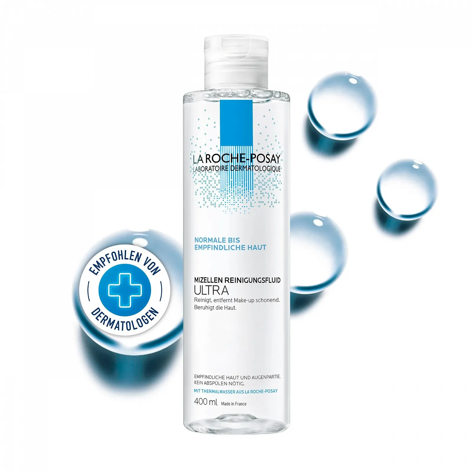 Міцелярна вода La Roche Posay Micellar Cleansing Fluid Ultra для чутливої шкіри, 400 мл, фото №1
