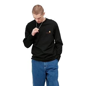 Футболка Carhartt WIP American Script L/S S - Фото 1