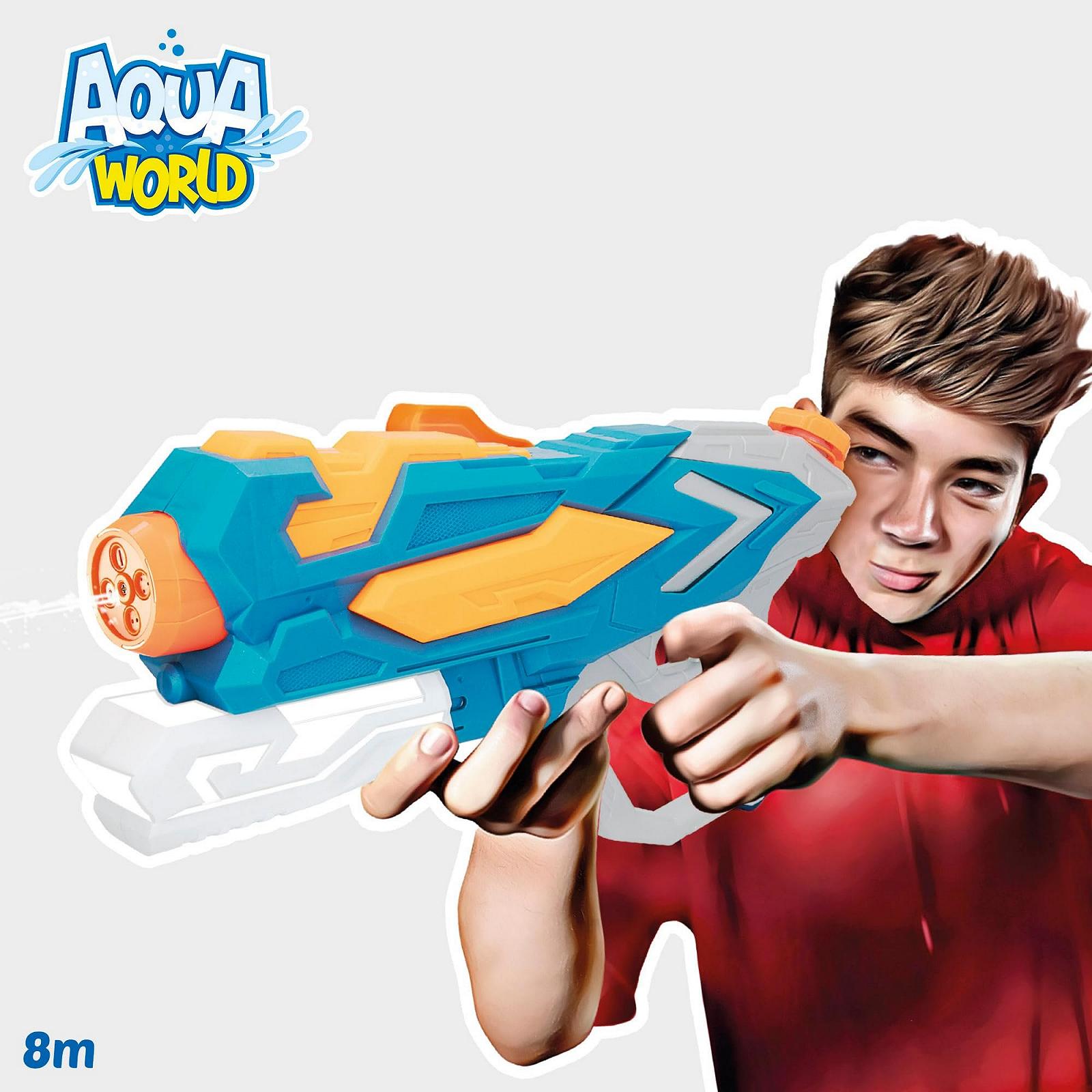 Водный пистолет COLORBABY Aqua World 4 режима стрельбы, дальность 8 метров, ручная накачка, предохранительная защелка, фото №2