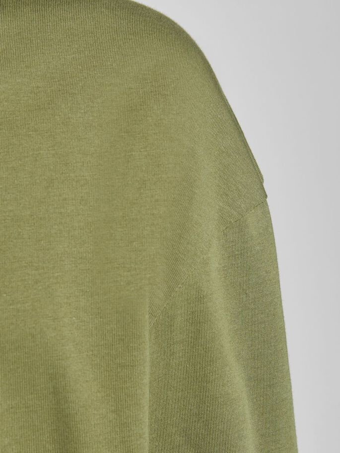 Футболка JORWORLDS TEE LS CREW NECK 12196539-Martini Olive-Fit:RELAXED Jack&Jones Зелений M, фото №4