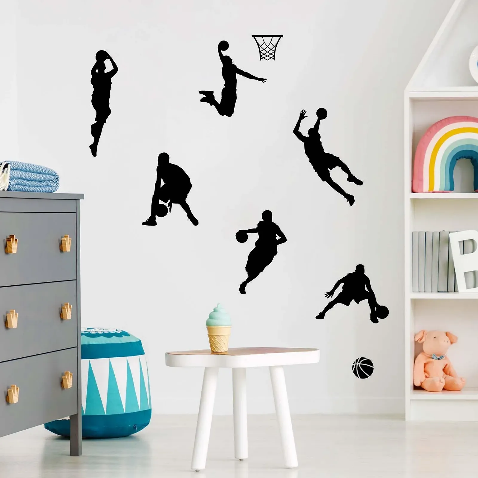 Наклейка на стіну LAGAHS Basketball Player Баскетболіст для дитячої кімнати, фото №4