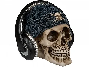 Скарбничка Out of the Blue Череп у навушниках synthetic.ua - Фото 1