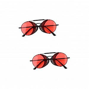 Сонцезахисні окуляри PACKOVE 2 шт. Чоловічі в стилі стімпанк - Фото 1