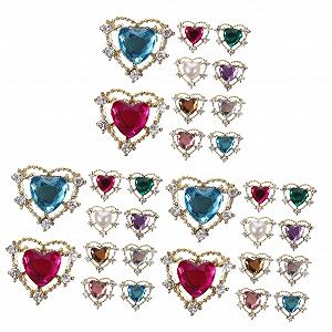 Набор для дизайна ногтей 3 шт. Микс украшений для ногтей Стразы для ногтей для ногтевой студии 10 шт x 3 - Фото 1