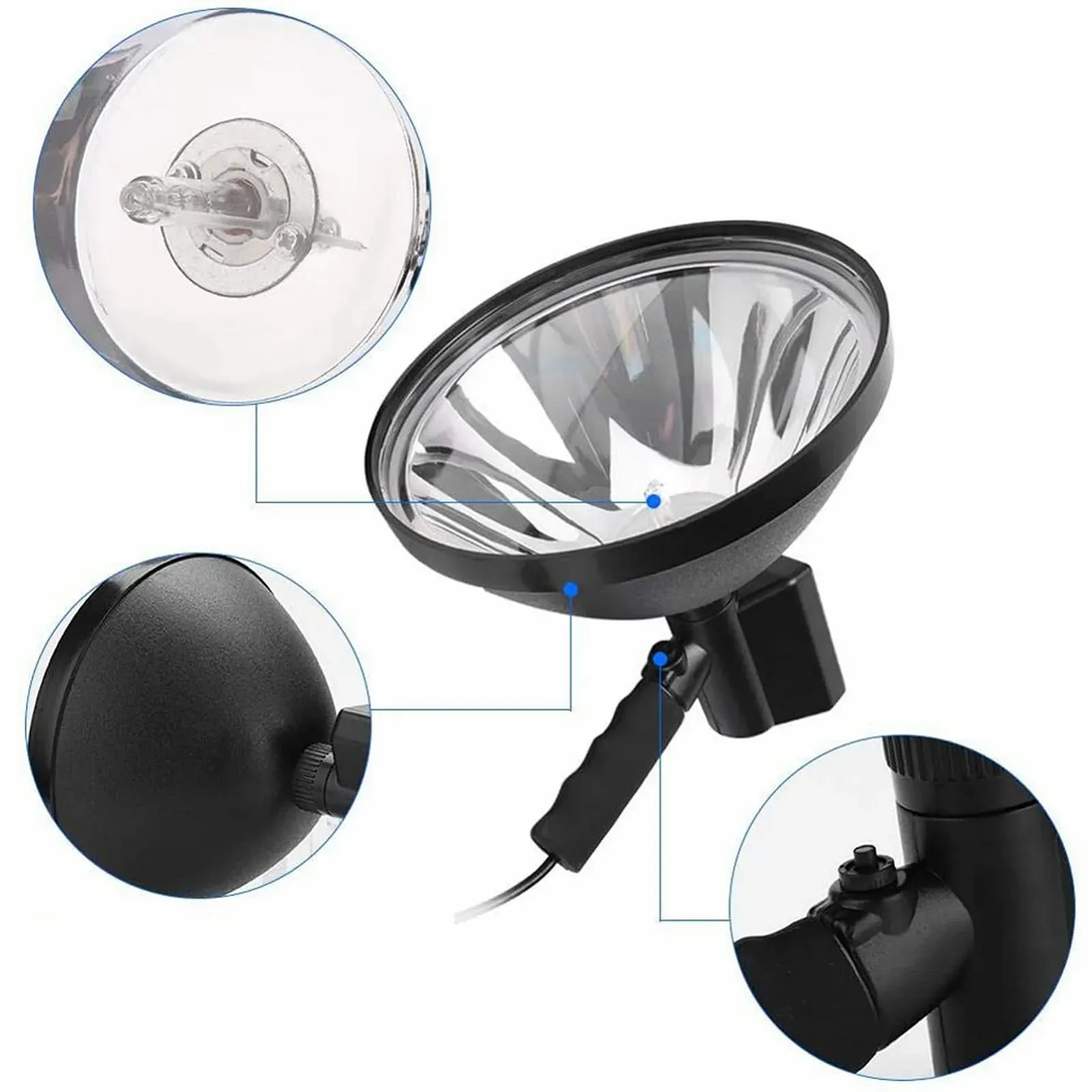 Ручний ліхтар 100 W Hidden для полювання, точкового освітлення, кемпінгу, риболовлі на човні, фото №9