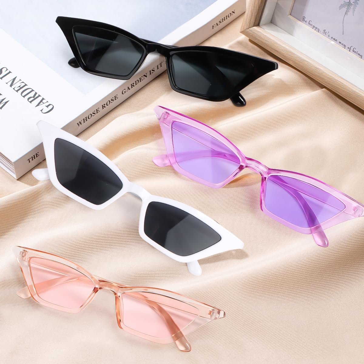 Солнцезащитные очки Cateye MplehDa, 4 шт, винтажные, кошачий глаз, фото №4