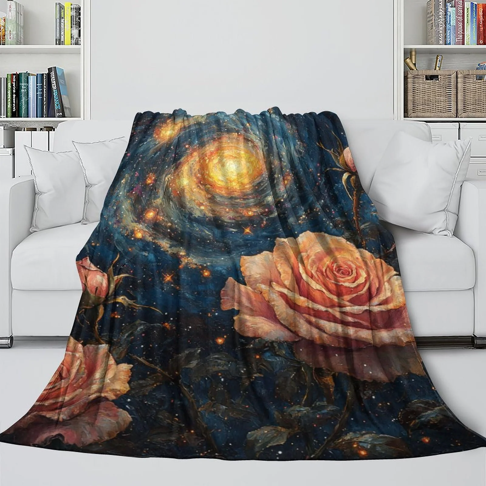 Покривало GAOYUCHUN Space Roses, 3D Друк, Пухнаста, фото №4