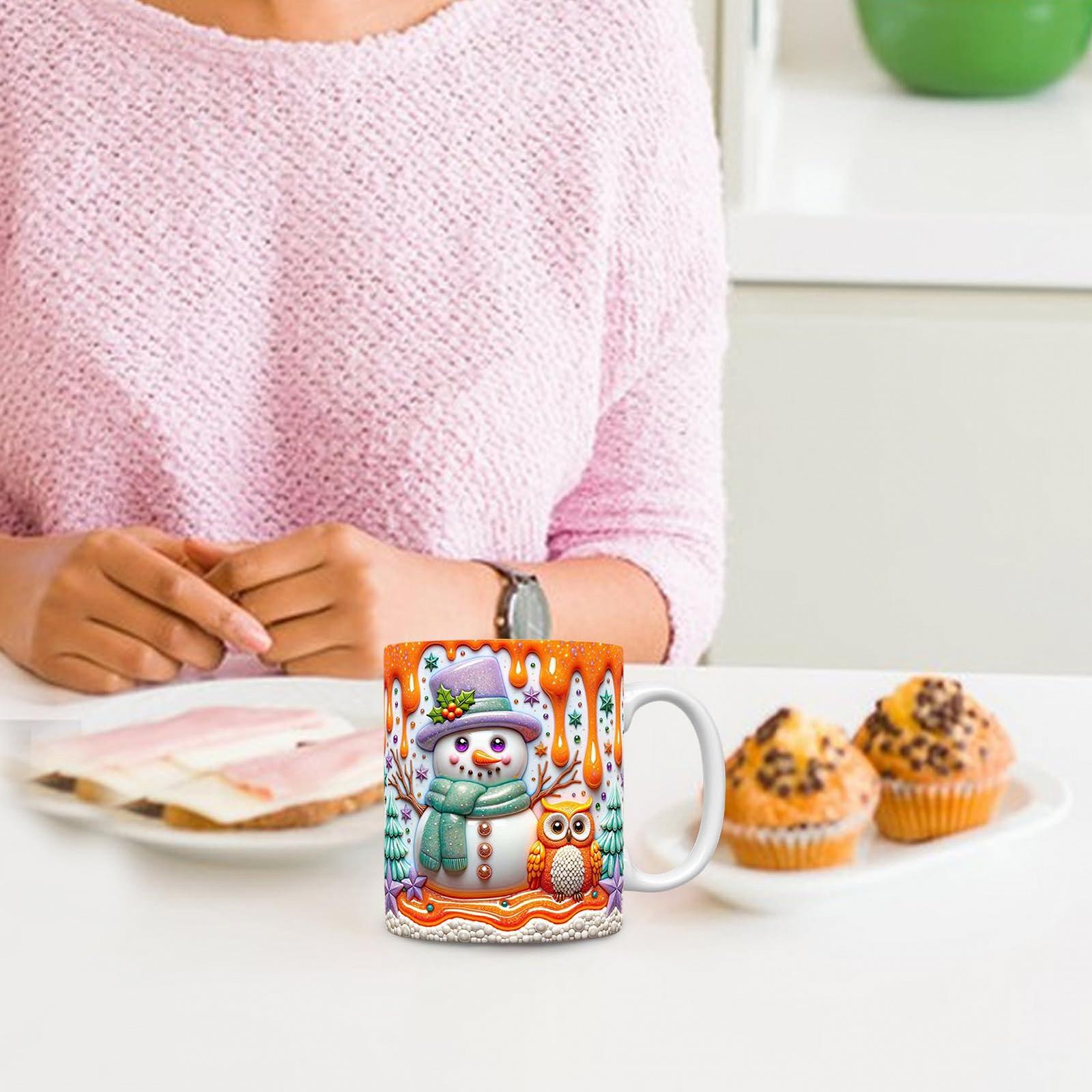 Рождественская чашка 3D дизайн 350 мл, фото №7