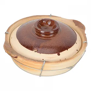 Кастрюля для запекания глиняная с ручкой традиционная - Фото 1