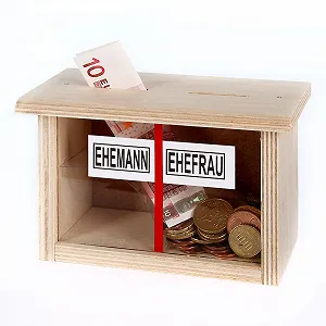 Скарбничка для молодят Cera & Toys дерев'яна 16x10x9 см весільний подарунок - Фото 1