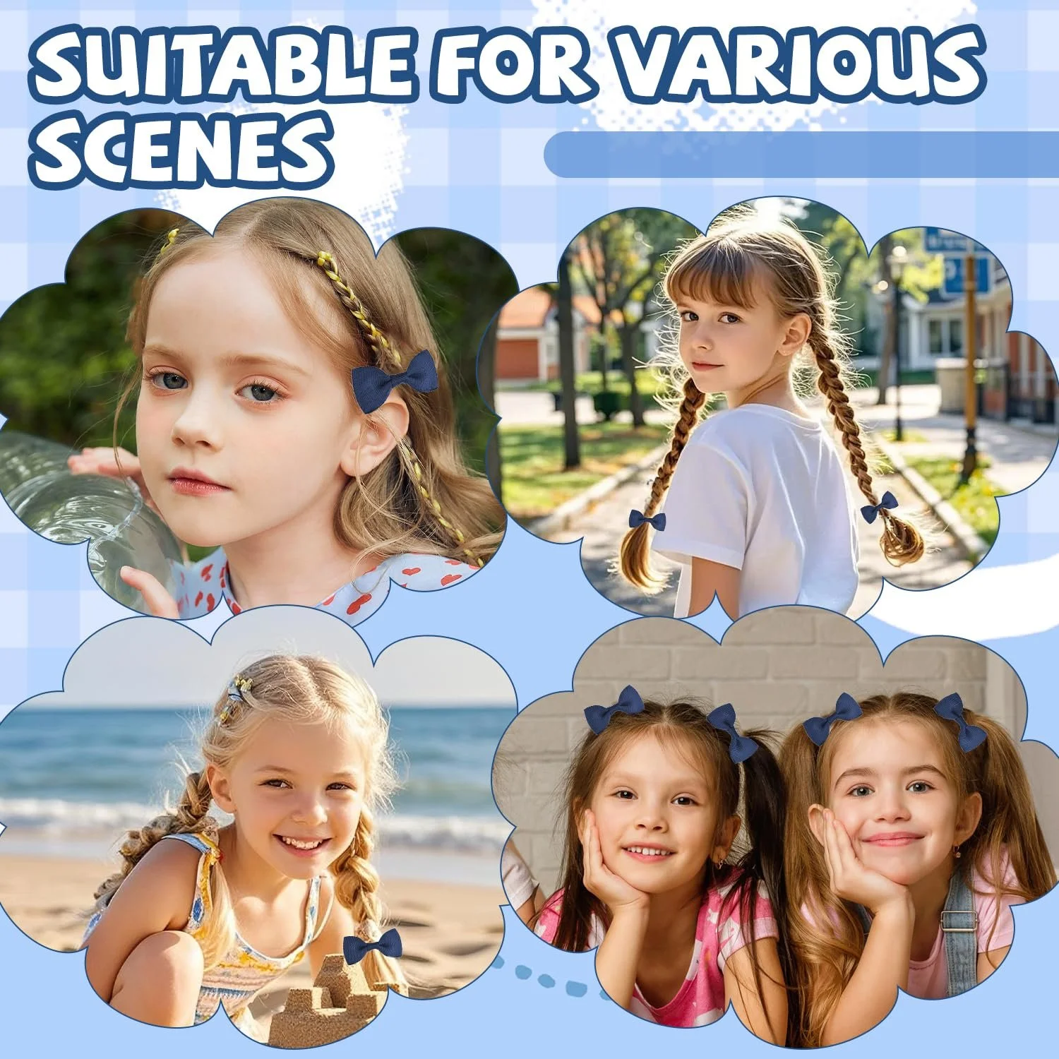 Набір гумок для волосся Дитячі з бантиками, фото №6