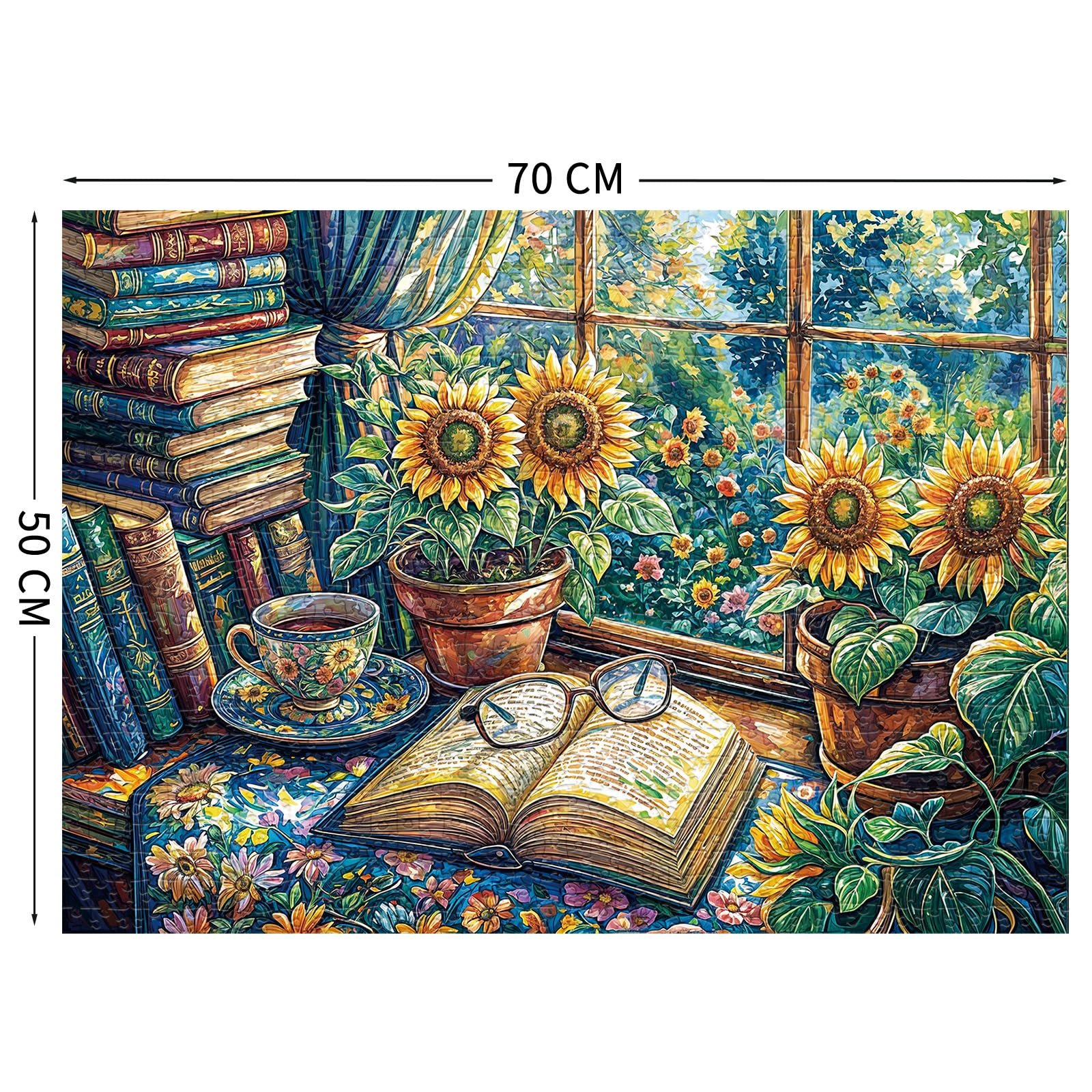 Пазл Sunflower Desk 1000 елементів 70 x 50 см для дорослих та дітей, фото №2