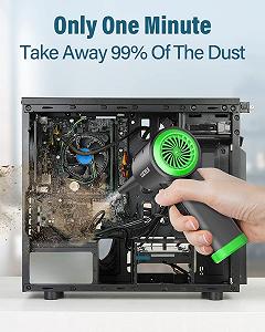 Электрическая воздуходувка LUCKEA 3 скорости LED-подсветка 5 насадок synthetic.ua - Фото 1