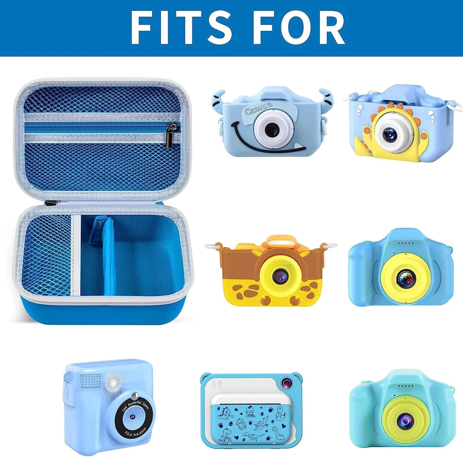 Чехол PAIYULE для детской камеры Uleway/GlobalCrown/Gofunly/USHINING/MINIBEAR Blue, фото №2