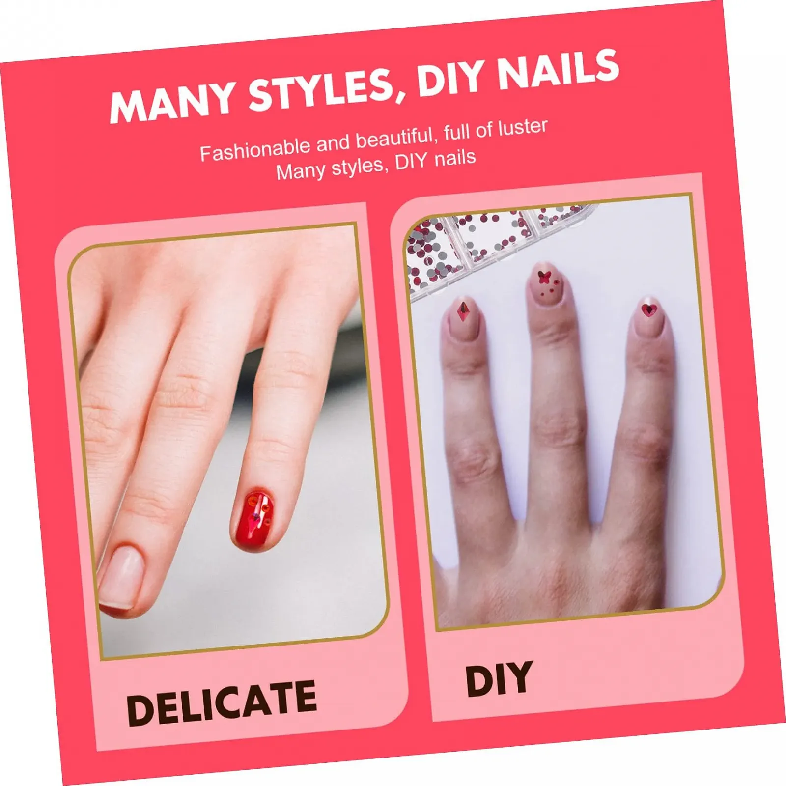 Healvian, стрази та самоцвіти для нігтів, блискучі прикраси, фото №5