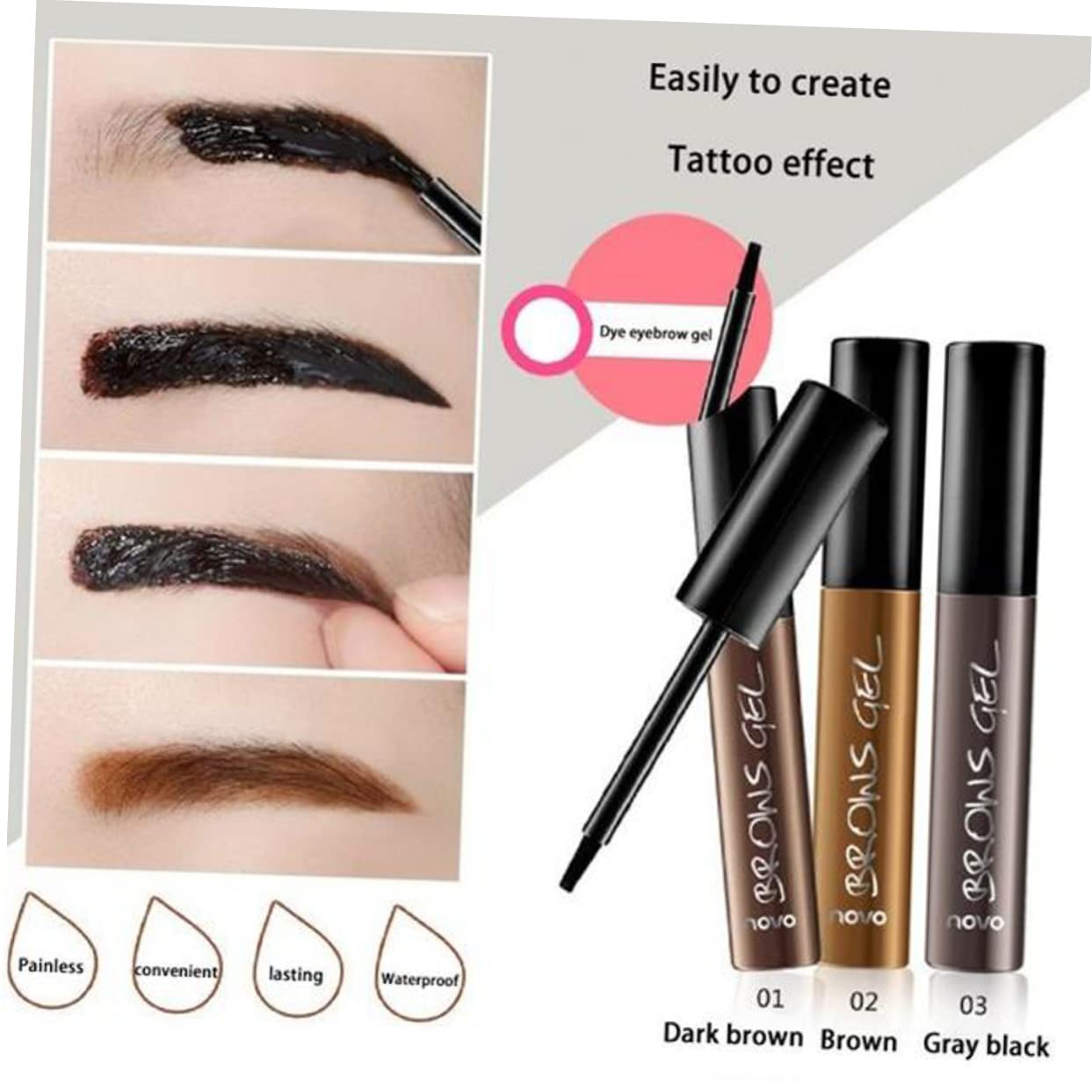 Гель DOITOOL Peel Off с трафаретом для бровей, фото №2