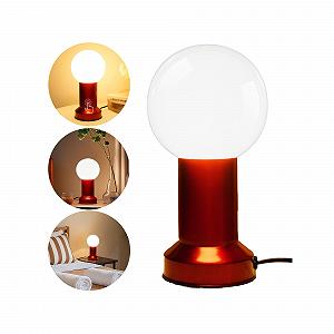 Настольная лампа Светодиодная Сенсорная Шар E27 Кабель Красная - Фото 1