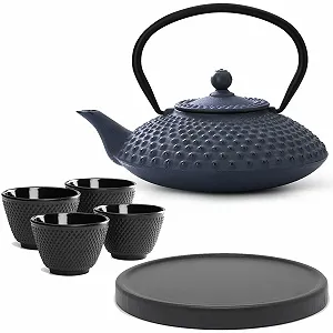 Чайник-заварник Bredemeijer Чавунний Синій 1250 мл - Фото 1