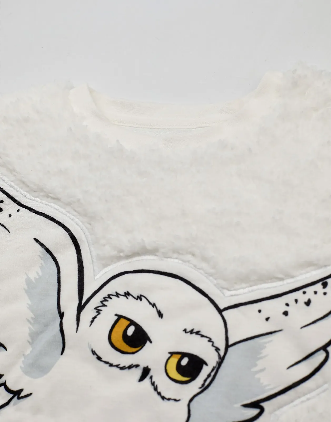 Комплект детской пижамы Harry Potter Hogwarts Hedwig, Топ с длинными рукавами из флиса шерпа и полные штаны для отдыха с принтом, фото №6 Комплект детской пижамы Harry Potter Hogwarts Hedwig, Топ с длинными рукавами из флиса шерпа и полные штаны для отдыха с принтом, фото №6