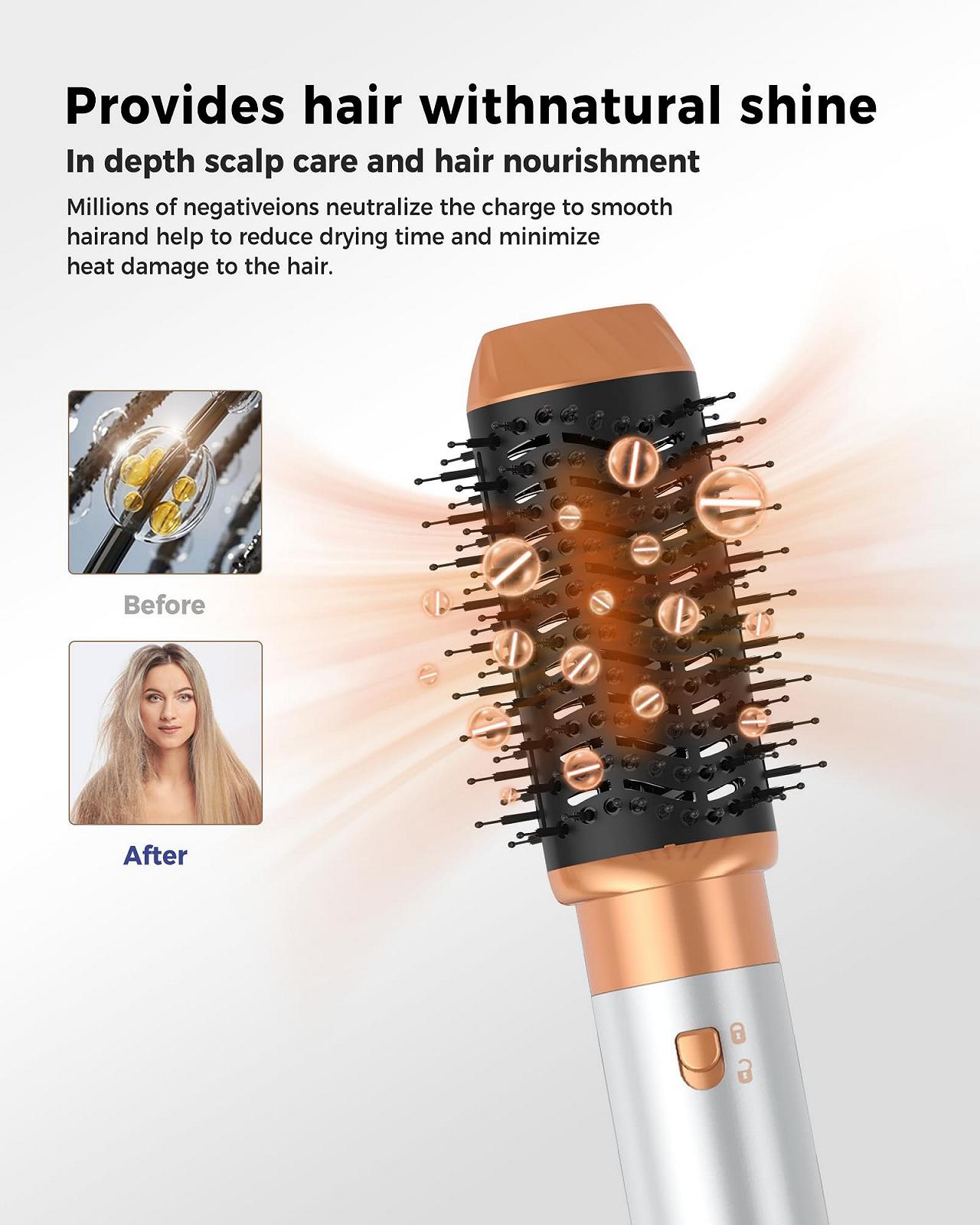 Стайлер для волос 6-in-1 Airbrush Pro Air Styler Set 1000 W, фото №4