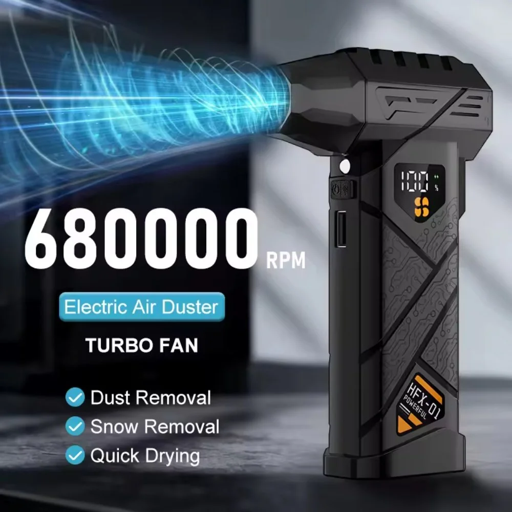 Портативний турбовентилятор Violent HFX-01 Turbo Jet Fan 680000 RPM Black, фото №2