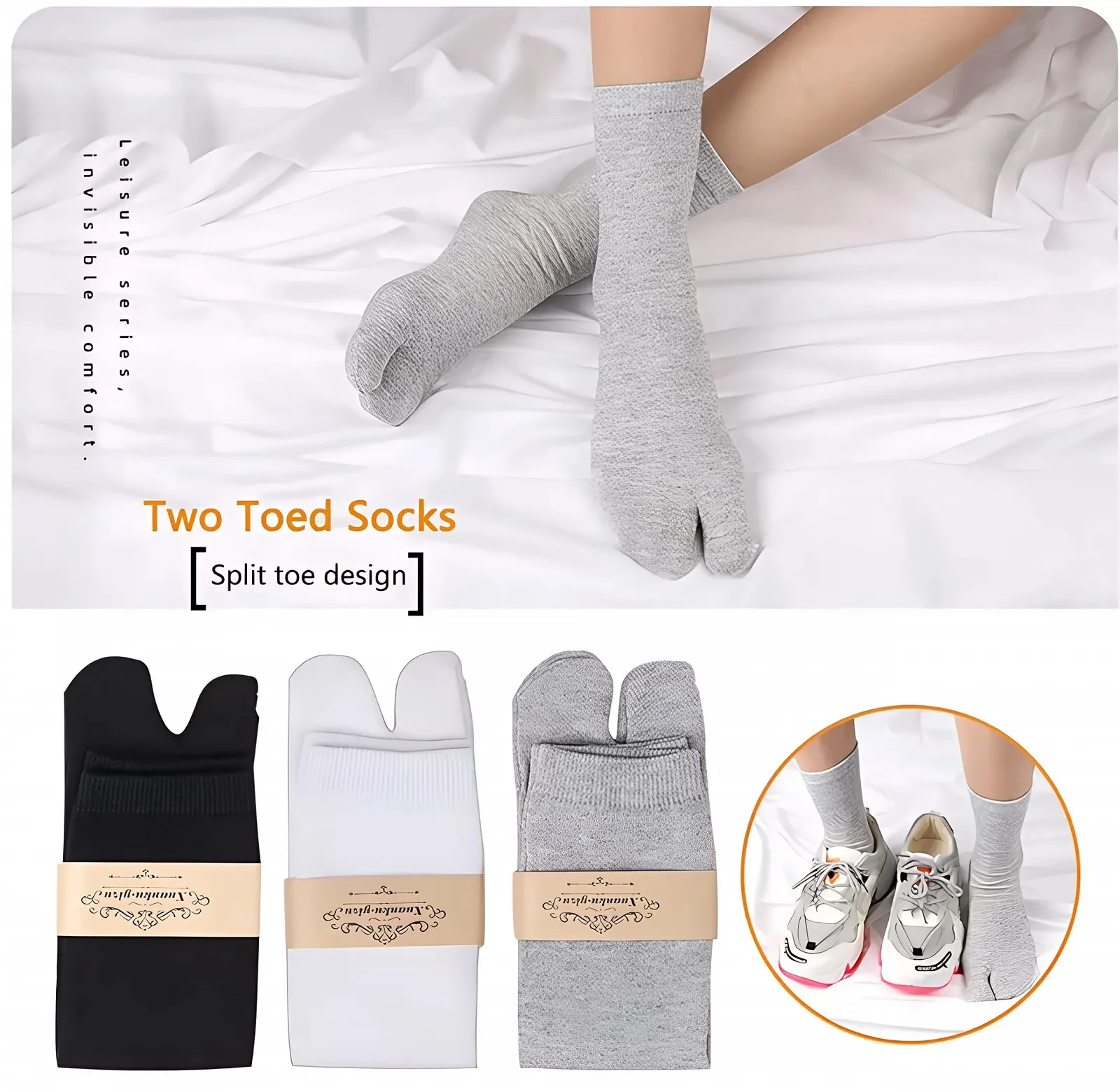 Шкарпетки з двома пальцями Trinity, 3 пари, фото №2