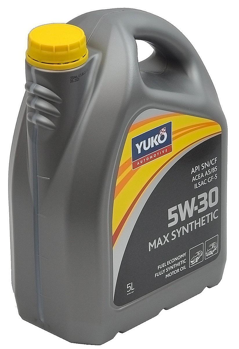 Масло YUKO MAX SYNTHETIC 5W-30 SAE API SN 5л арт.смаз244, фото №3
