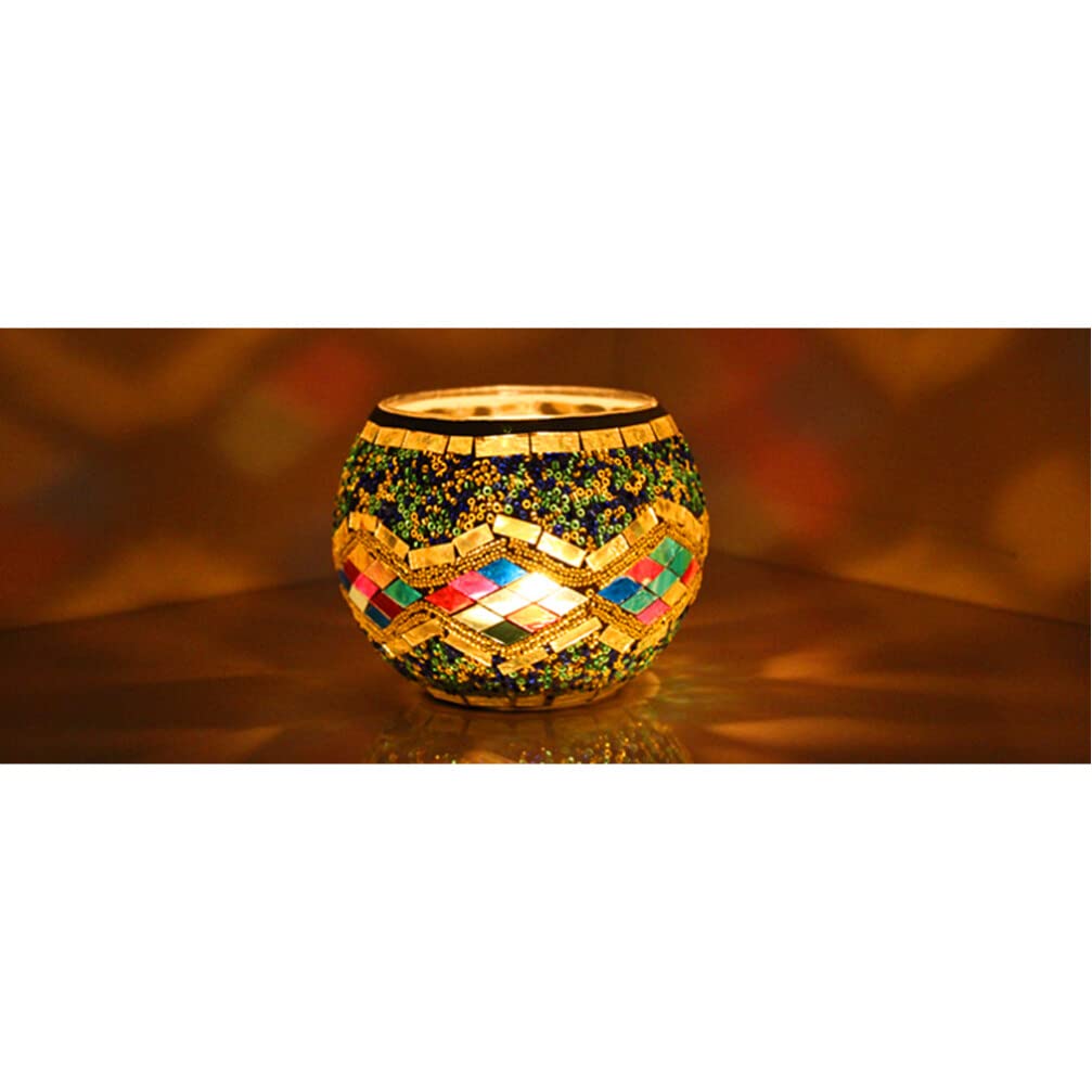 Подсвечник Beaupretty Mosaic Votive Tea Light Holder Стеклянный Романтический, фото №4