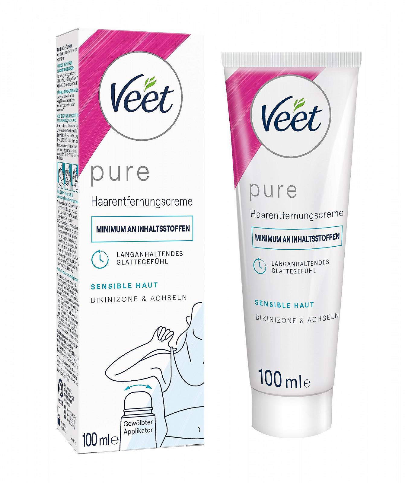 Крем для депиляции Veet Pure для зоны бикини и подмышек для чувствительной кожи 100 мл, фото №1 Крем для депиляции Veet Pure для зоны бикини и подмышек для чувствительной кожи 100 мл, фото №1
