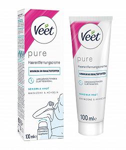 Крем для депиляции Veet Pure для зоны бикини и подмышек для чувствительной кожи 100 мл - Фото 1