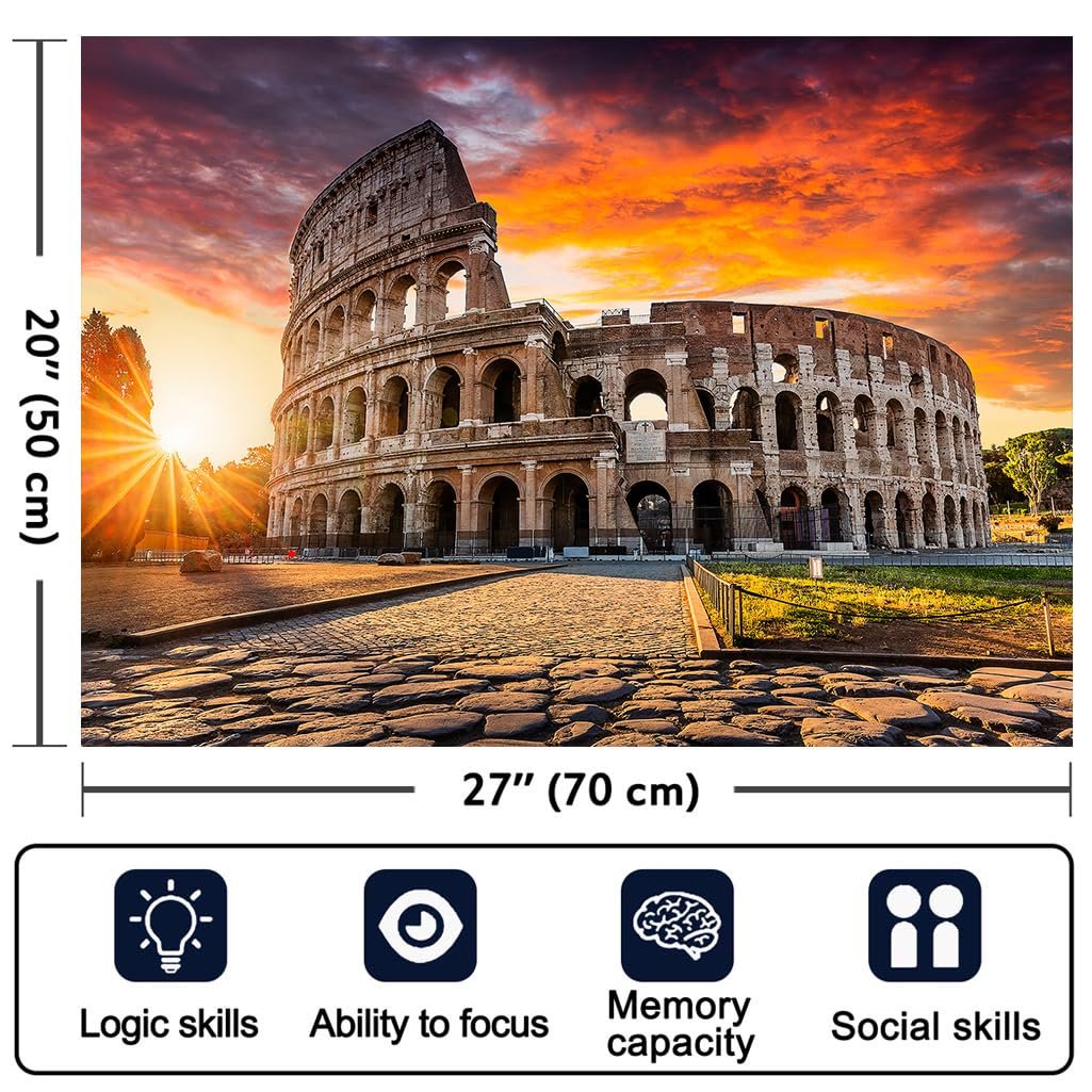 Пазл WISHDIAM Colosseum Rome Italy Nature Landscape 1000 деталей сложный, фото №2