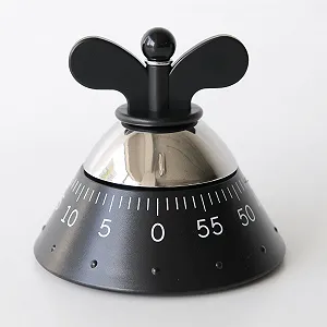 Кухонный таймер A Di Alessi механический из термопластичной смолы Черный synthetic.ua - Фото 1