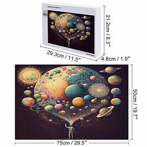 Деревянный пазл Colourful Planet 1000 деталей (75 x 50 см) - Фото 1