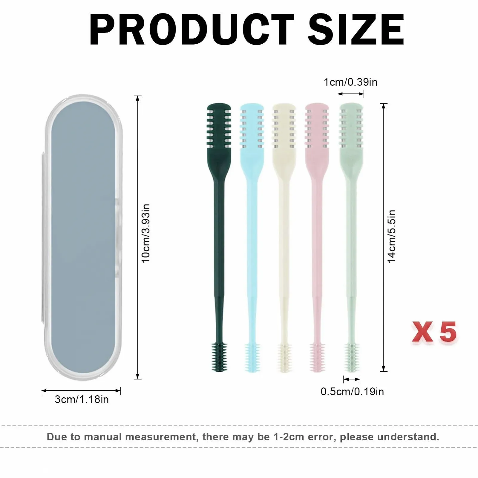 Тример Hengrongshen Nose Hair Double Head 2-in-1 5 кольорів 360°, фото №2