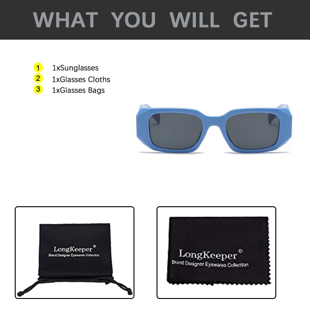 Солнцезащитные очки Квадратные Long Keeper Винтажные Ретро, фото №4