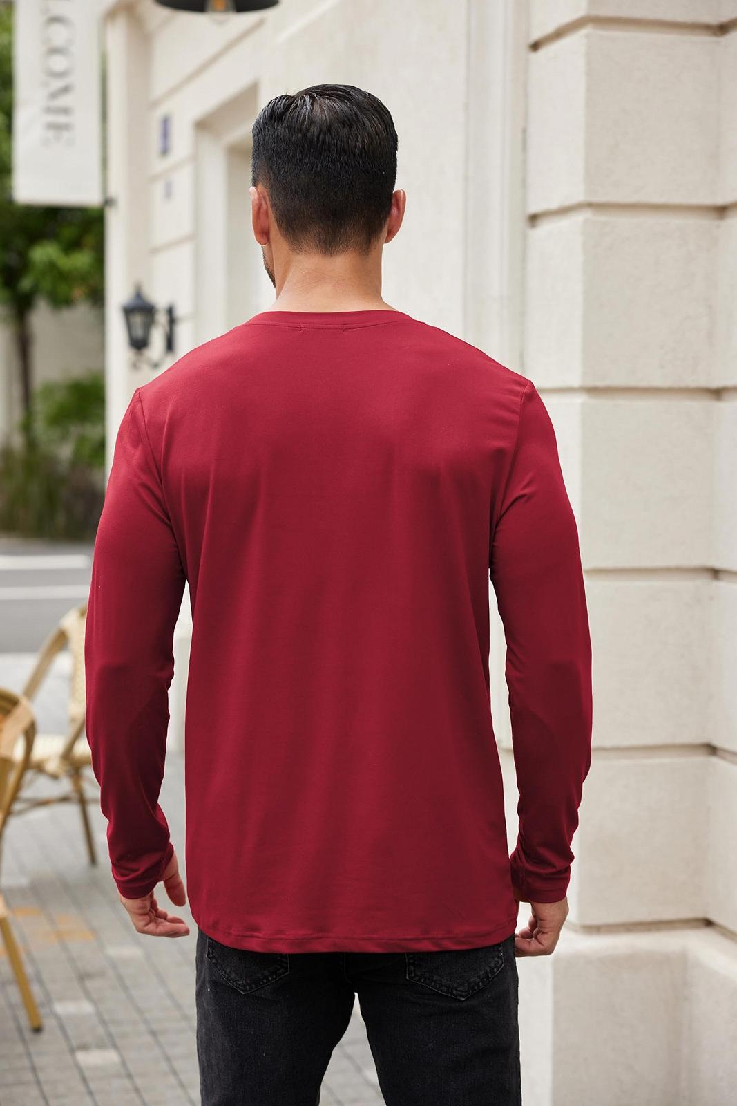 Сорочка Henley COOFANDY Чоловіча з довгими рукавами, базова, з ґудзиками, фото №4