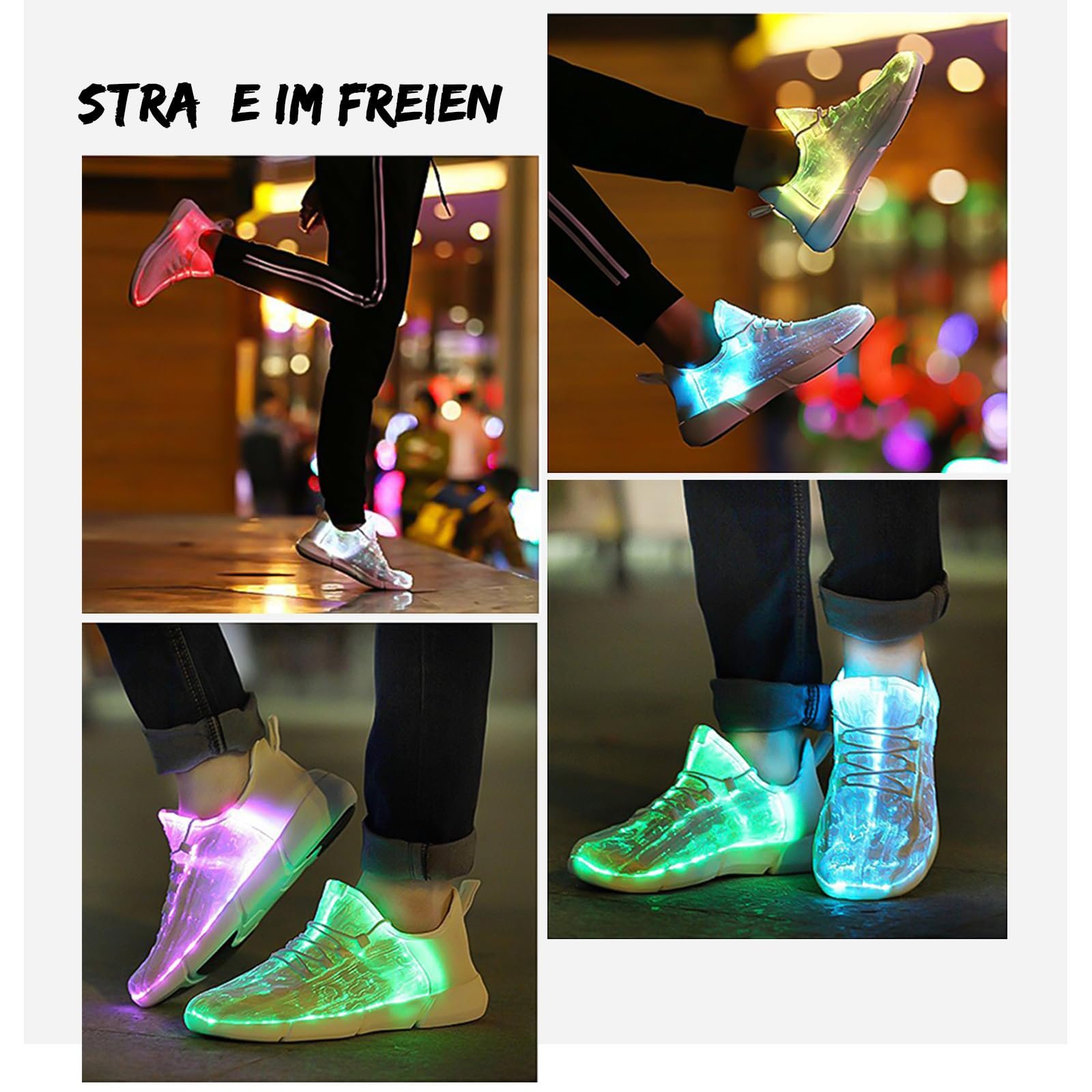 LED Кросівки Shinmax 11 кольорів USB Заряджання Світні кросівки з яскравою підошвою, фото №6 LED Кросівки Shinmax 11 кольорів USB Заряджання Світні кросівки з яскравою підошвою, фото №6