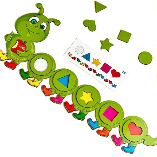 Деревянный игровой набор Гусеница Собери по образцу [tsi234942-TSI], фото №1