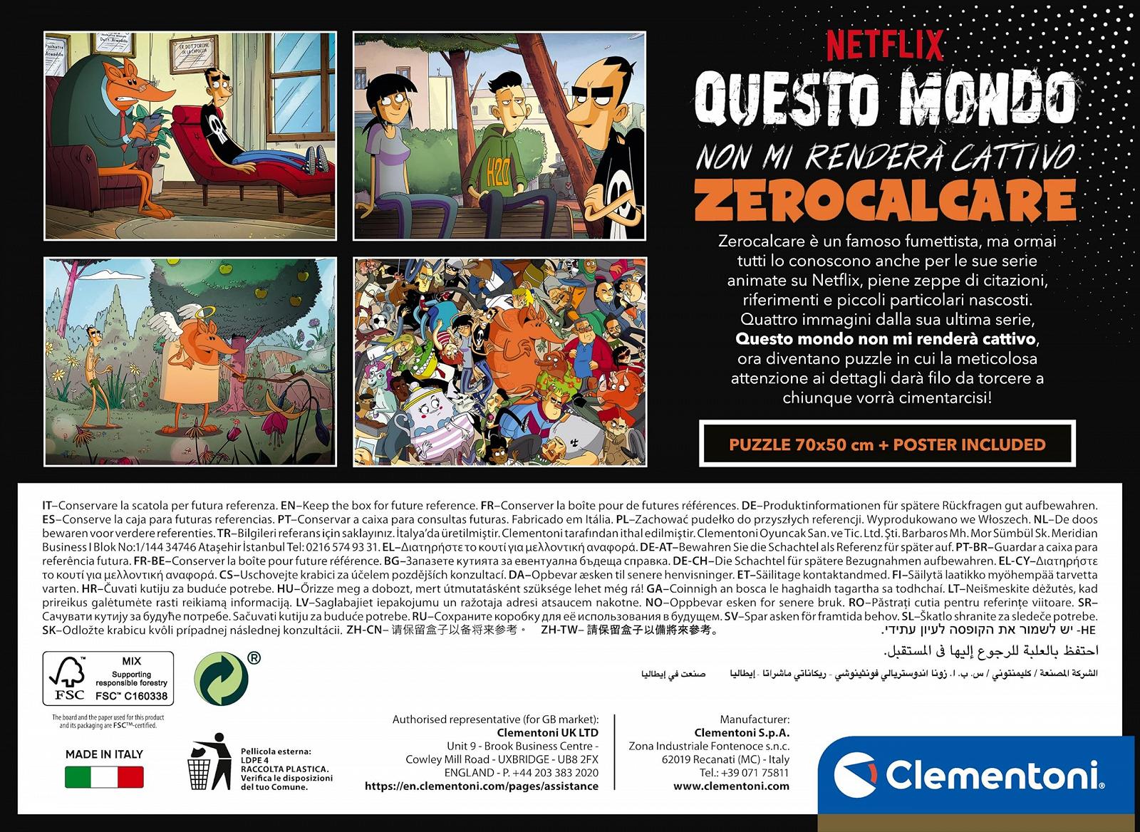 Пазл Clementoni Zerocalcare 39797 1000 деталей 70 x 50 см Разноцветный One Size, фото №3 Пазл Clementoni Zerocalcare 39797 1000 деталей 70 x 50 см Разноцветный One Size, фото №3