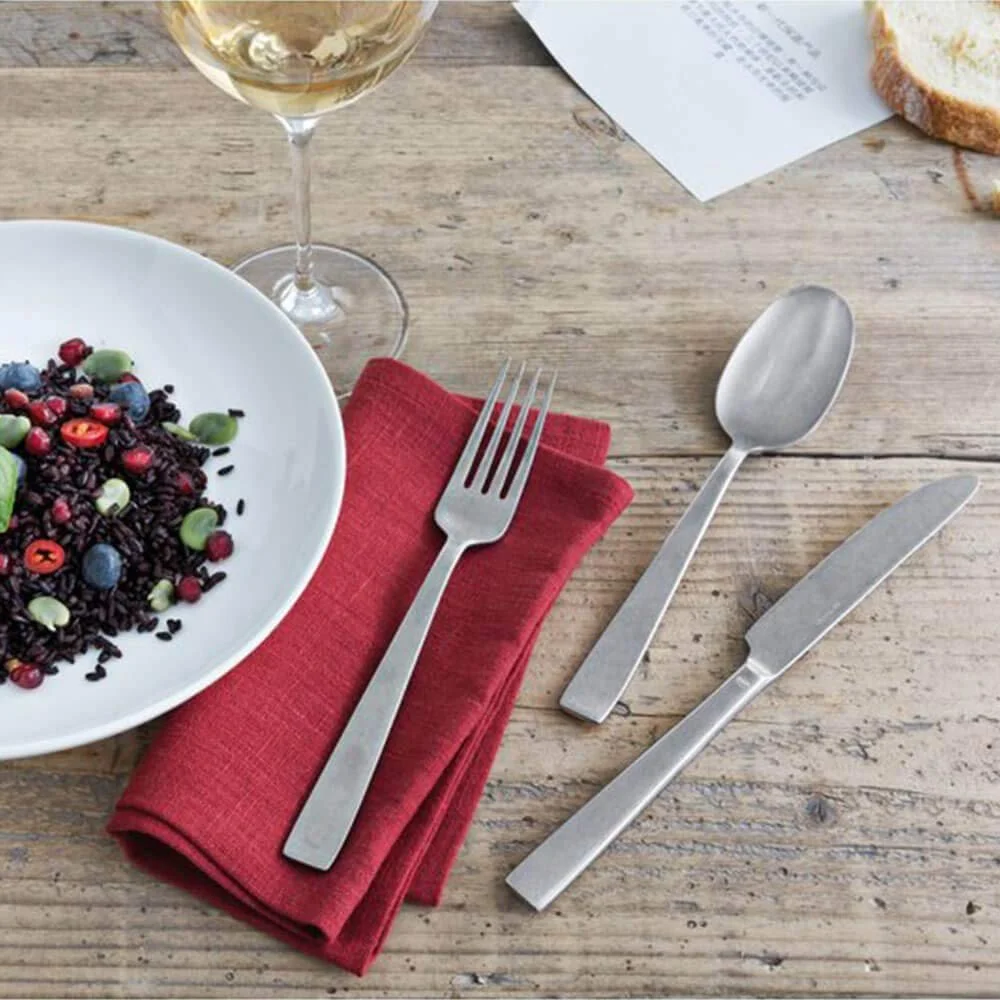 Набір столових приборів Sambonet Flat Vintage Нержавіюча сталь, античний вигляд, 24 предмети, фото №3 Набір столових приборів Sambonet Flat Vintage Нержавіюча сталь, античний вигляд, 24 предмети, фото №3