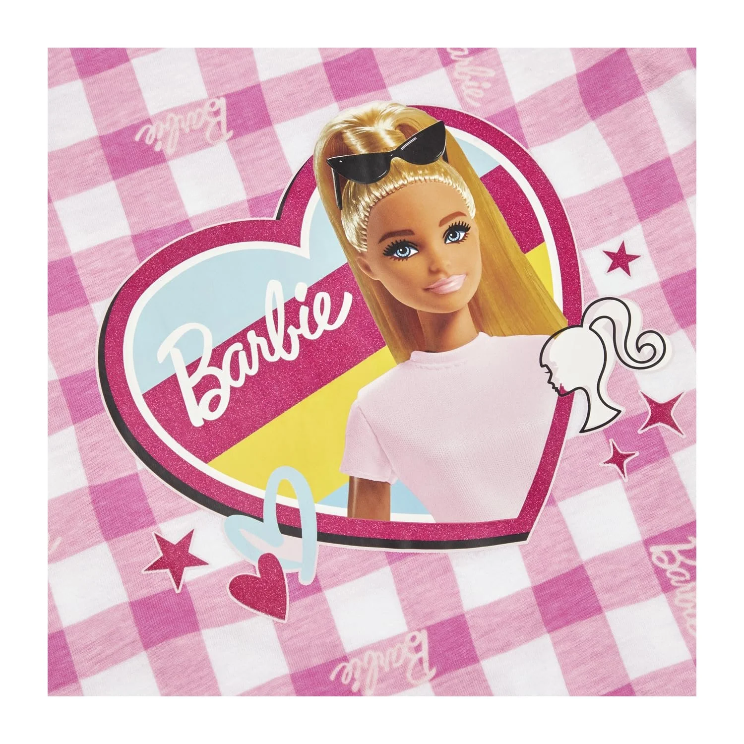 Піжама Barbie Для дівчаток Шорти з рюшами Набір картатих піжам з лялькою, фото №3