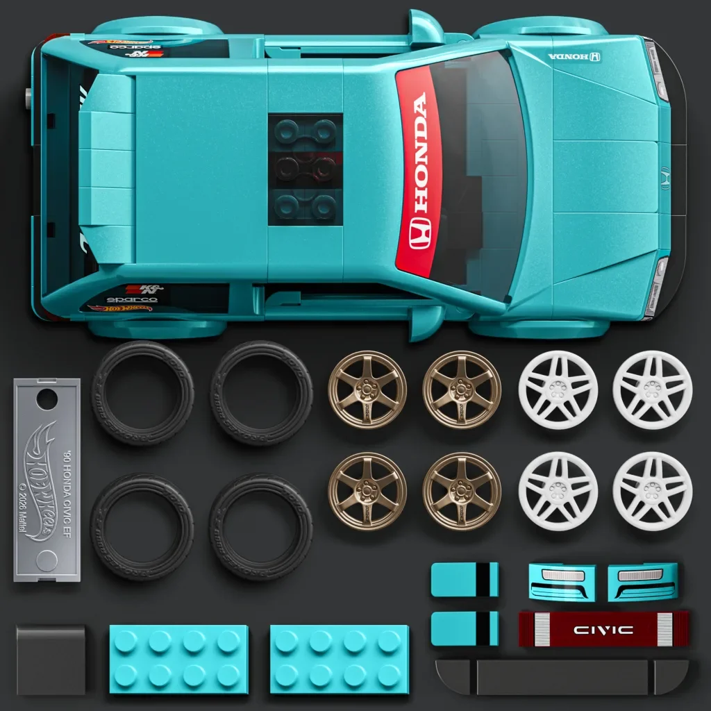 Конструктор Mattel Brick Shop Speed Honda Custom 90 Civic EF (JHF62), фото №5 Конструктор Mattel Brick Shop Speed Honda Custom 90 Civic EF (JHF62), фото №5