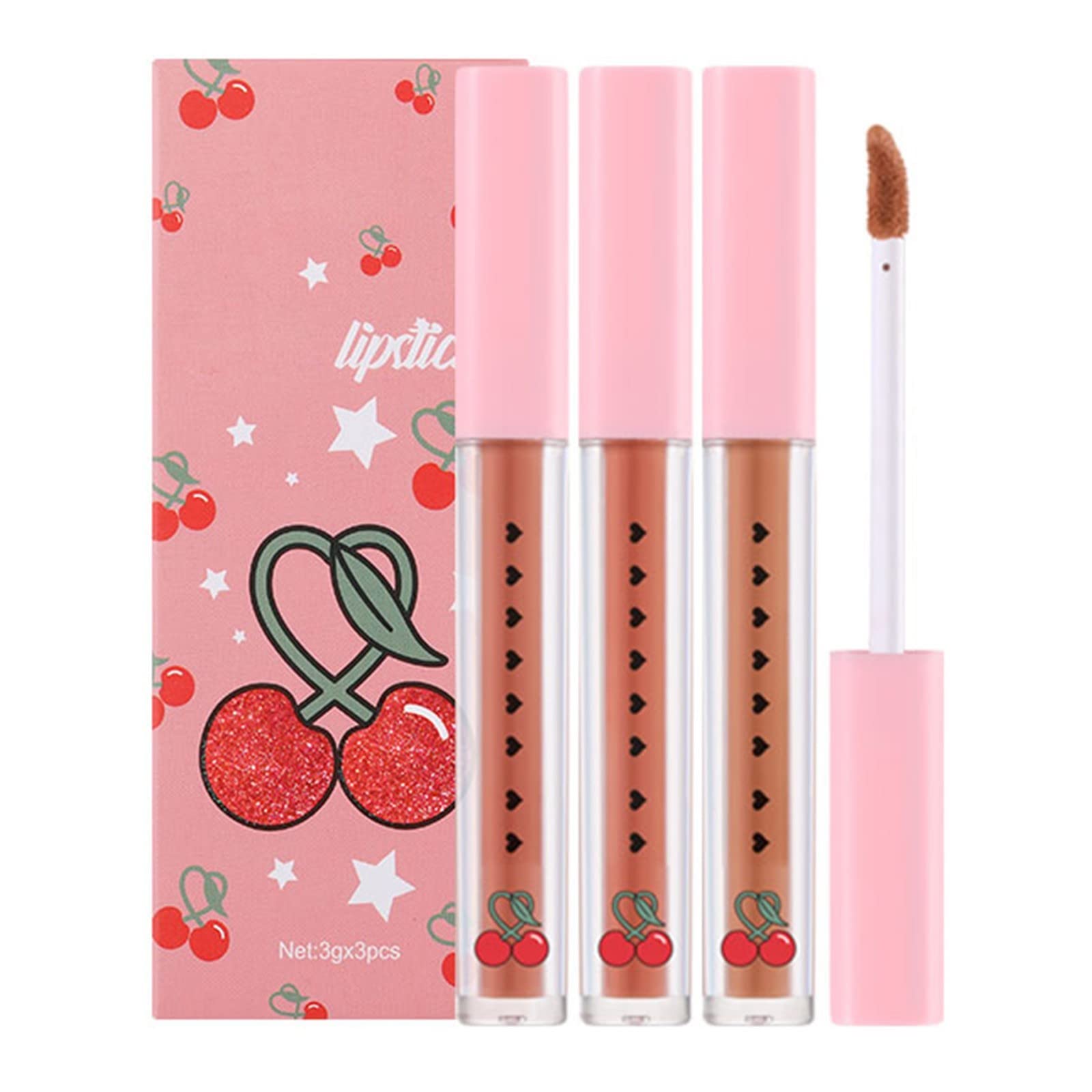 Блиск для губ Glitzer Drei Sets Box Nude Cute Set, фото №1