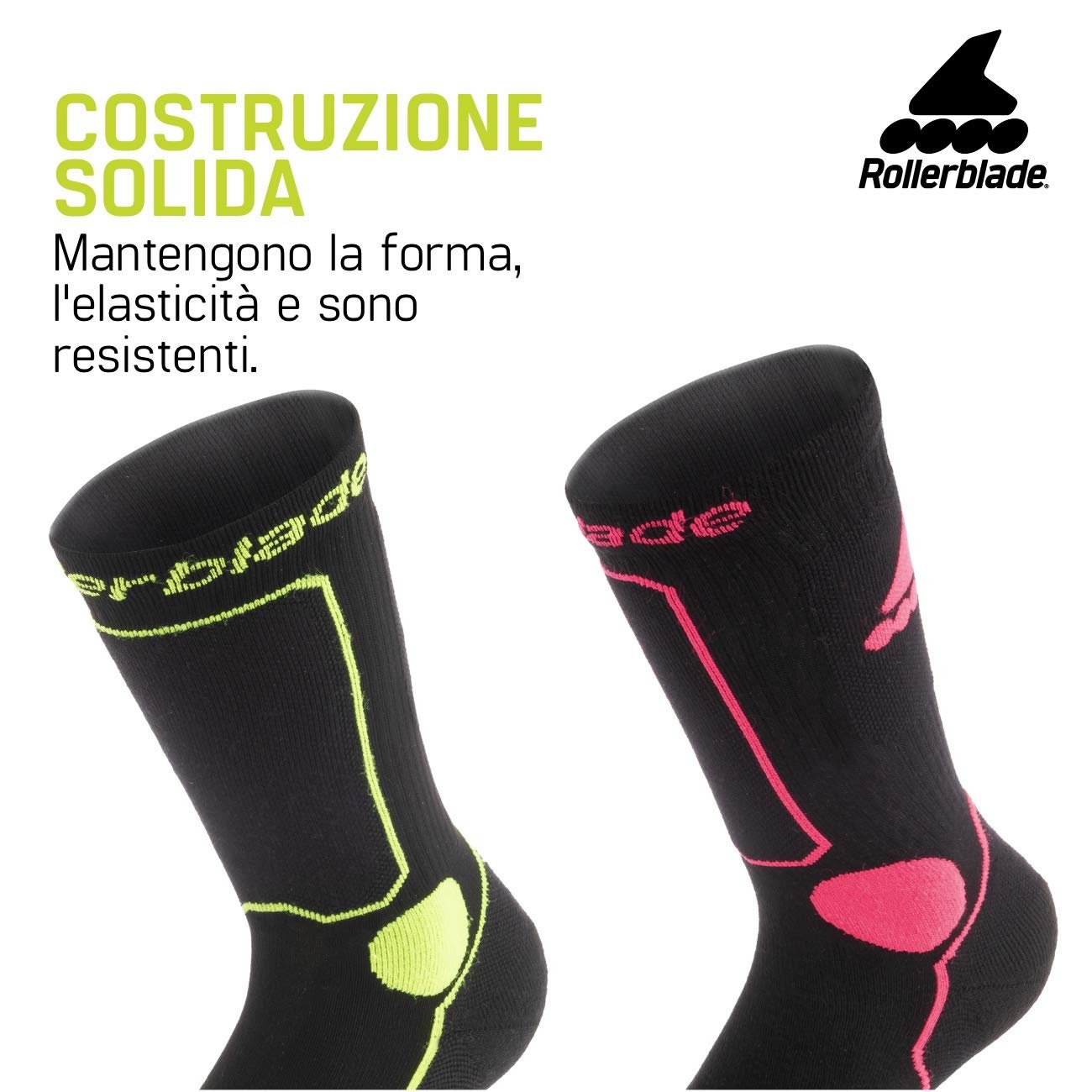 Носки для роликов Rollerblade SKATE SOCKS W Черный/Розовый, фото №4