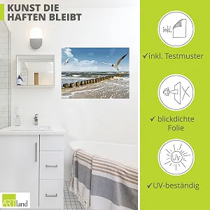 Наклейка на стіну Artland Baltic Sea Landscape Vinyl Water Photography Blue synthetic.ua - Фото 1